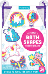 Unicorn Dreams Stickable Foam Bath Shapes