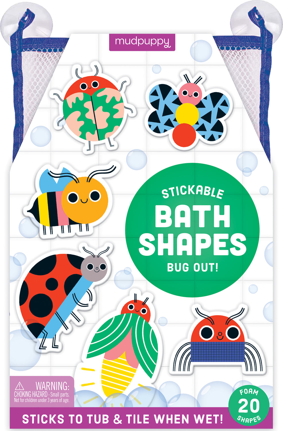 Bug Out! Stickable Foam Bath Shapes