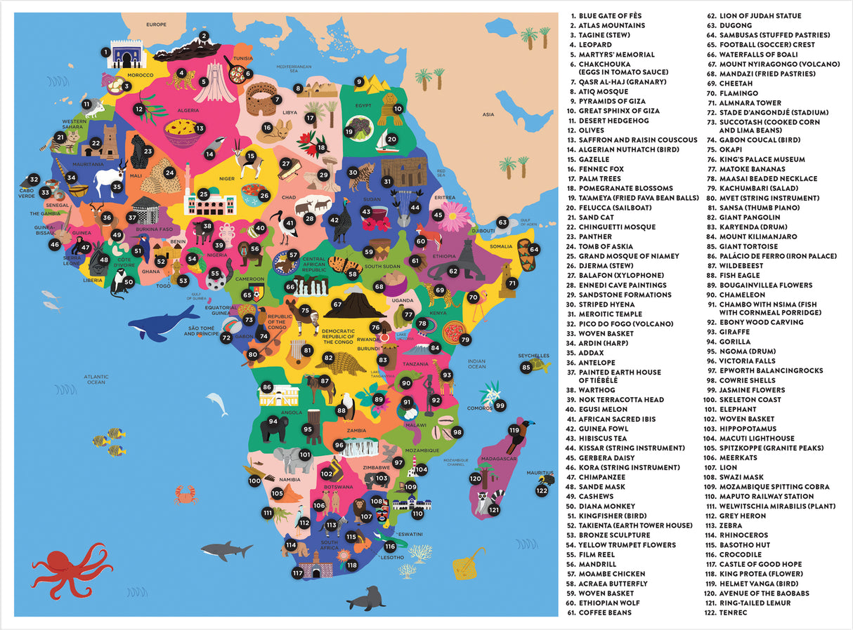 Map of Africa 70 Piece Geography Puzzle