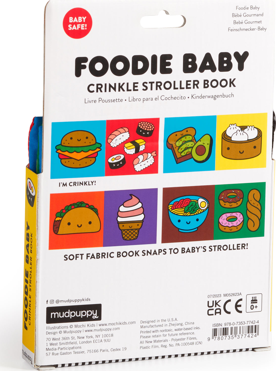 Foodie Baby Crinkle Fabric Stroller Book