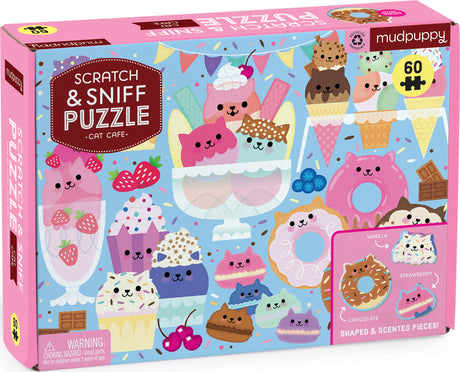 Cat Cafe 60 Piece Scratch & Sniff Puzzle