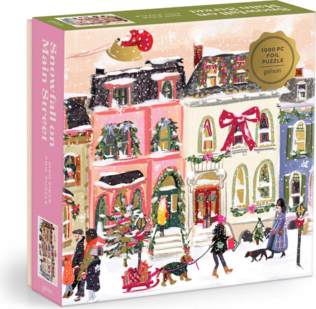 Snowfall on Main Street 1000 Piece Foil Puzzle