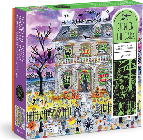 Michael Storrings Haunted House 500 Piece Glow in the Dark Puzzle