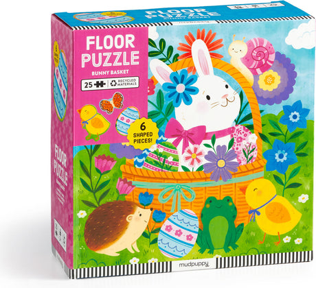 Bunny Basket 25 Piece Floor Puzzle with Shaped Pieces
