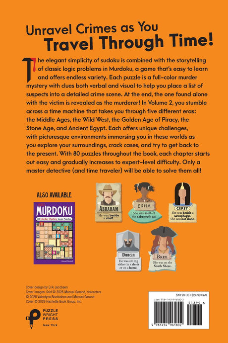 Murdoku: Back in Time: 80 Murder Mystery Logic Puzzles