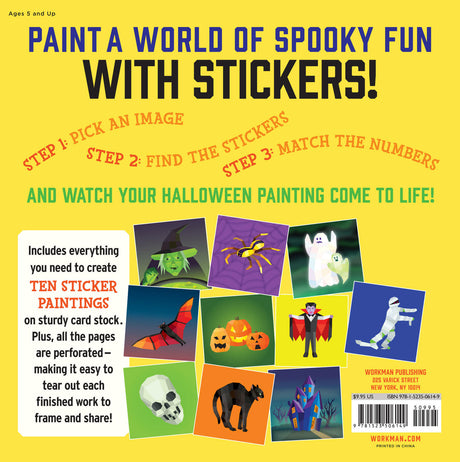 Paint by Sticker Kids: Halloween: Create 10 Pictures One Sticker at a Time! Includes Glow-in-the-Dark Stickers