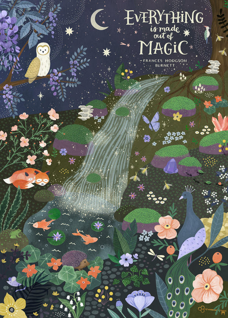 Everything Is Made Out of Magic 1,000-Piece Puzzle (Flow): for Adults Families Picture Quote Mindfulness Game Gift Jigsaw 26 3/8” x 18 7/8”