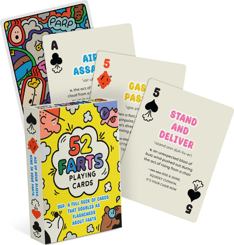 52 Farts Playing Cards: Yup, A Full Deck of Cards That Doubles As Flashcards About Farts