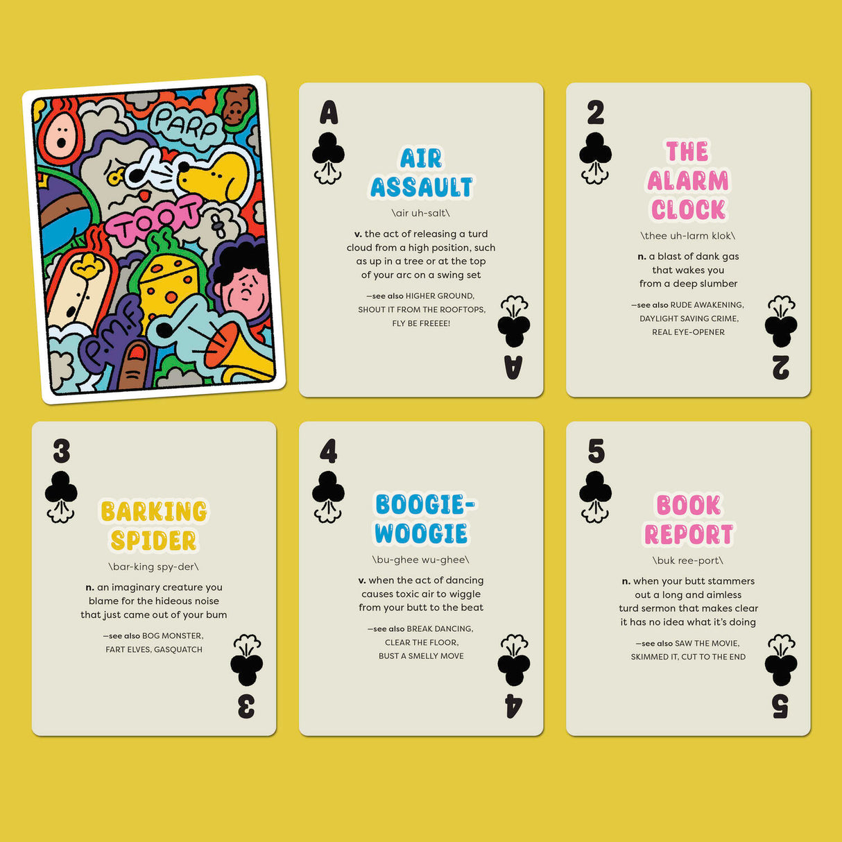 52 Farts Playing Cards: Yup, A Full Deck of Cards That Doubles As Flashcards About Farts