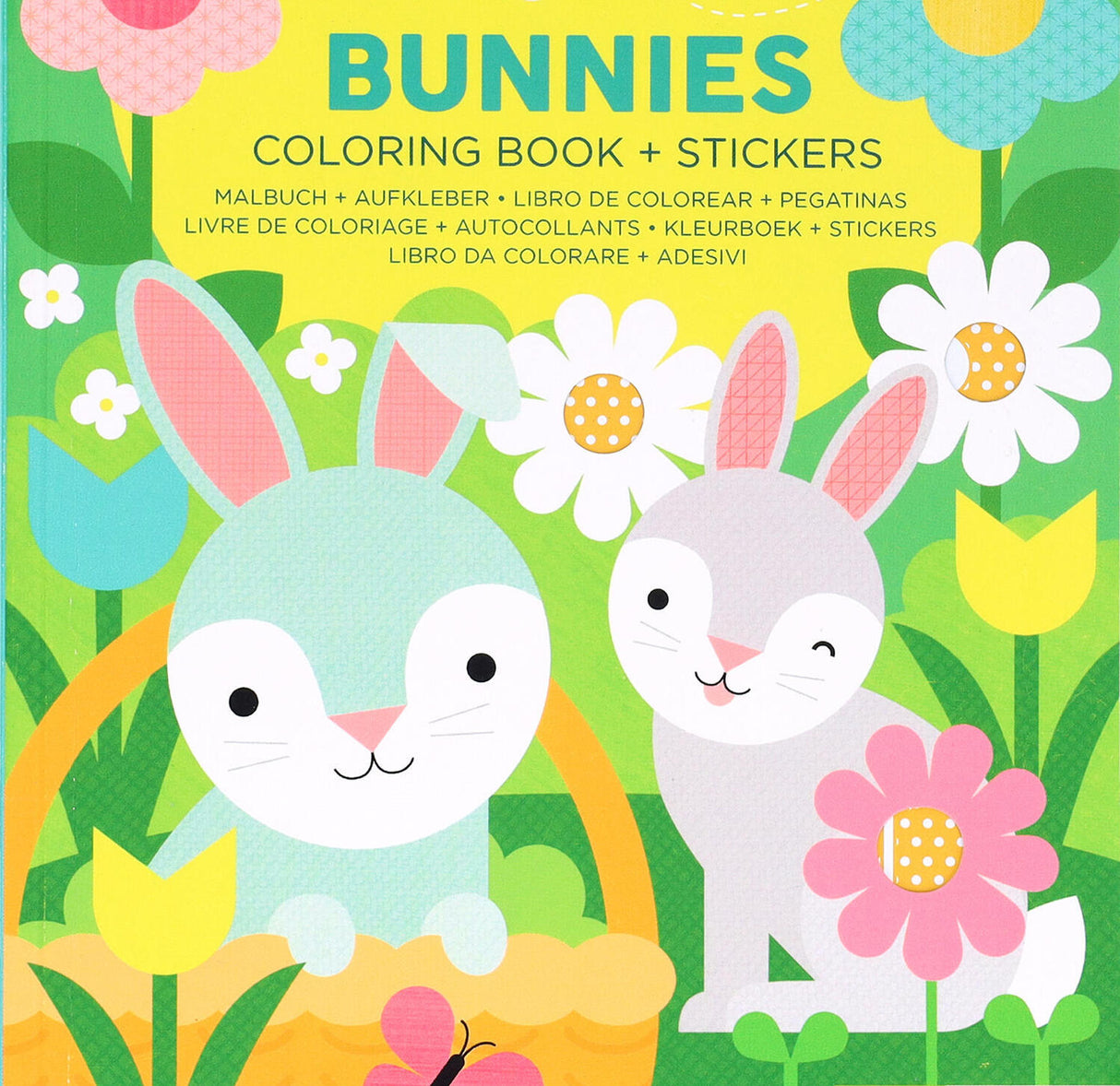 Bunnies Coloring Book + Stickers