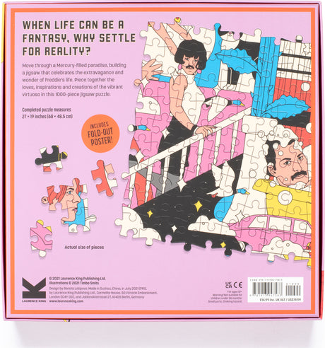 The World of Freddie Mercury 1000 Piece Puzzle: A Jigsaw Puzzle