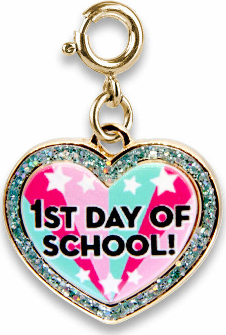 Gold Glitter First Day of School Charm