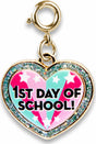 Gold Glitter First Day of School Charm