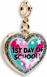 Gold Glitter First Day of School Charm