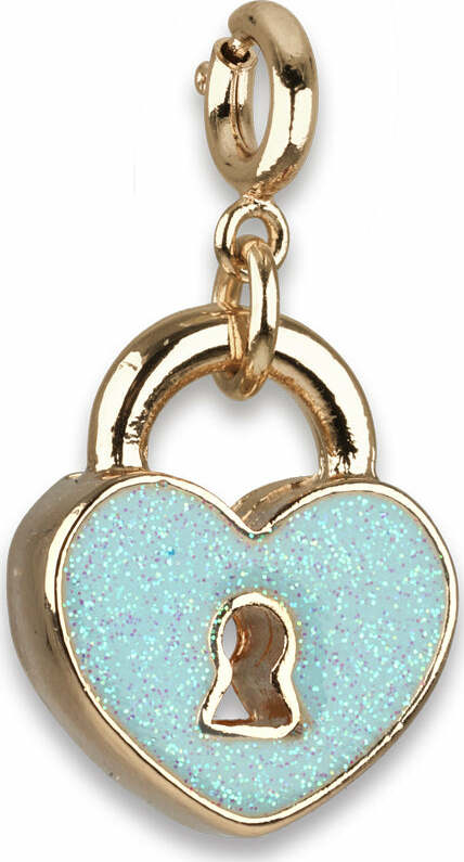 Gold Heart Lock Charm