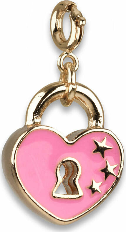 Gold Heart Lock Charm