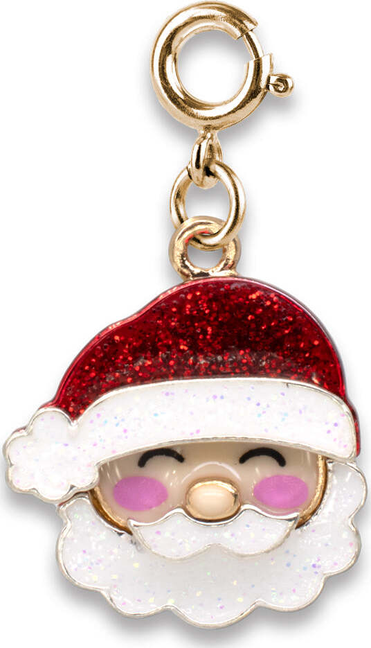 Gold Glitter Santa Claus Charm