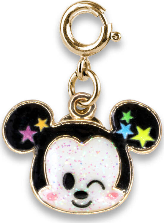 Gold Glitter Mickey Charm