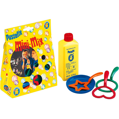 Pustefix Mini Mix Bubble Blowing Set with 3 Wands HQ Kites & Designs USA