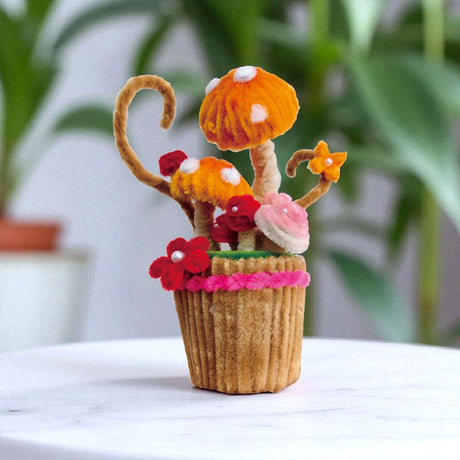 Mushroom Cupcake - Chenille Craft Kit