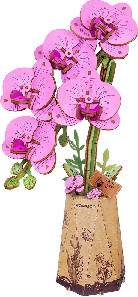 Purple Moth Orchid - Modern Wooden Puzzle