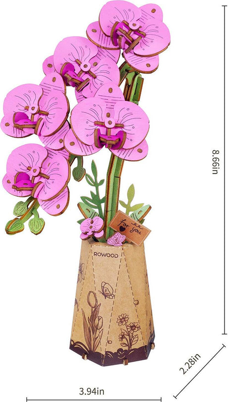 Purple Moth Orchid - Modern Wooden Puzzle