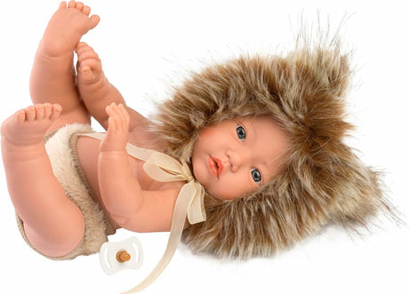 Llorens 11.8" Articulated Little Baby Doll Elijah with Lion Hood