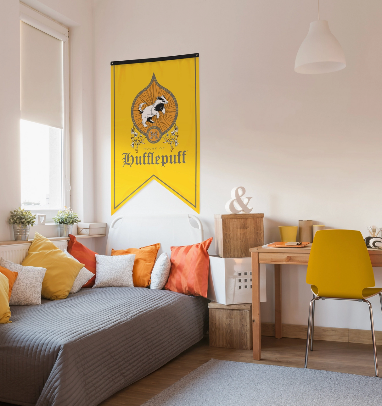 Hufflepuff Crest Banner Flag - 30" x 50"