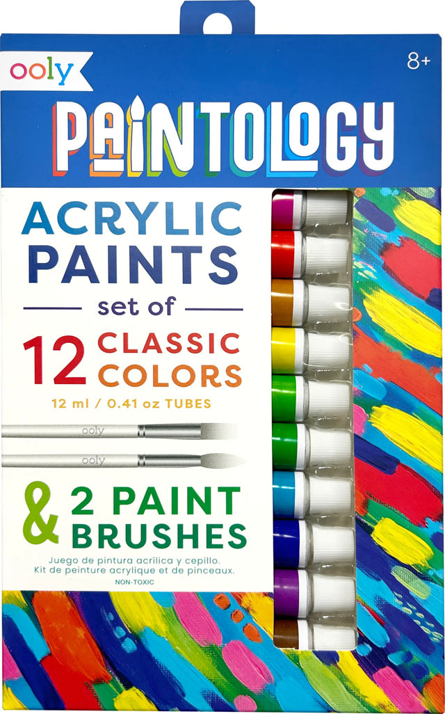 Paintology Acrylic Paint Set - Classic Colors - Set of 12