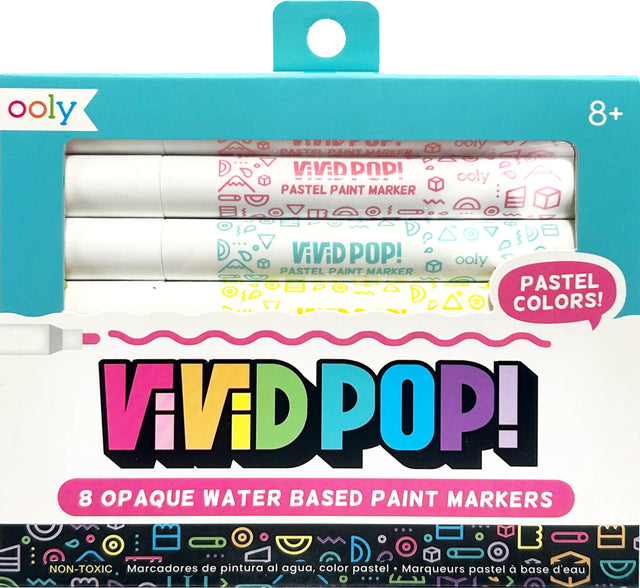 Vivid Pop! Water Based Paint Markers - Pastel - Set of 8