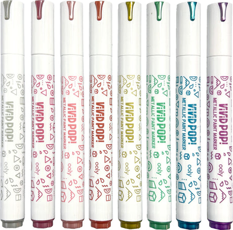 Vivid Pop! Water Based Paint Markers - Metallic - Set of 8