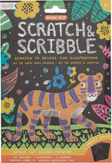 Jungle Fun Mini Scratch and Scribble Art Kit