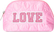 Love Heart Puffy Oval Cosmetic Bag