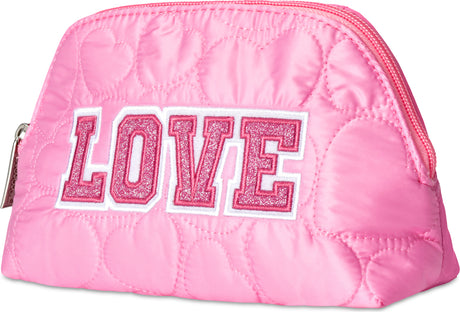Love Heart Puffy Oval Cosmetic Bag