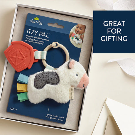 Itzy Pal™ - Plush Pal with Silicone Teether (Cow)