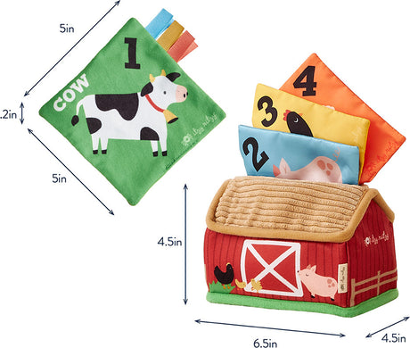 Itzy Sensory Scarves™ "Tissue” Box for Put-and-Take Play (Farm Friends)