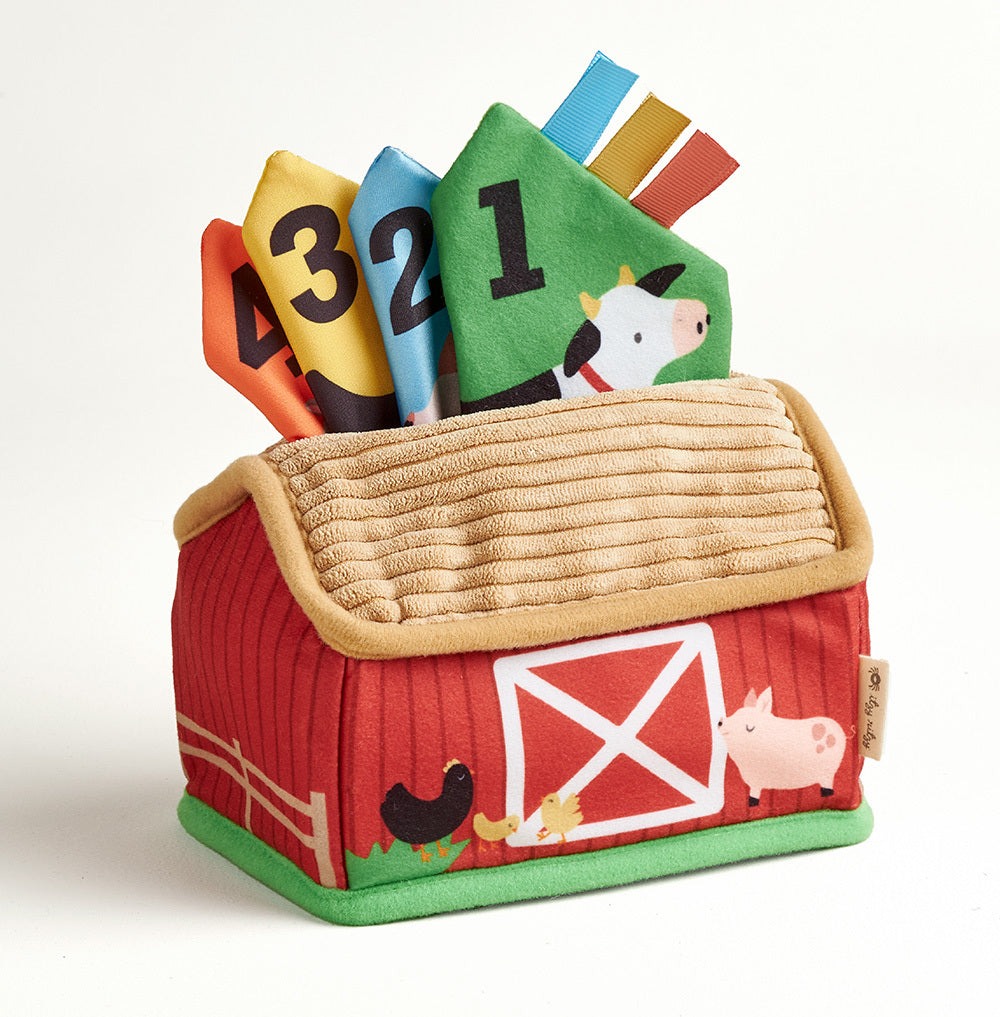 Itzy Sensory Scarves™ "Tissue” Box for Put-and-Take Play (Farm Friends) Itzy Ritzy