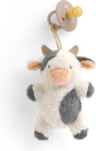Bitzy Pal™ - Pacifier w/ Natural Rubber Nipple and Soft Cotton Lovey (Cow) Itzy Ritzy