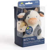 Bitzy Pal™ - Pacifier w/ Natural Rubber Nipple and Soft Cotton Lovey (Cow)