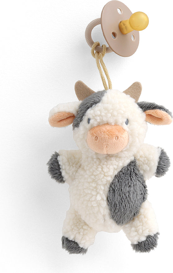 Bitzy Pal™ - Pacifier w/ Natural Rubber Nipple and Soft Cotton Lovey (Cow)