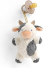 Bitzy Pal™ - Pacifier w/ Natural Rubber Nipple and Soft Cotton Lovey (Cow)