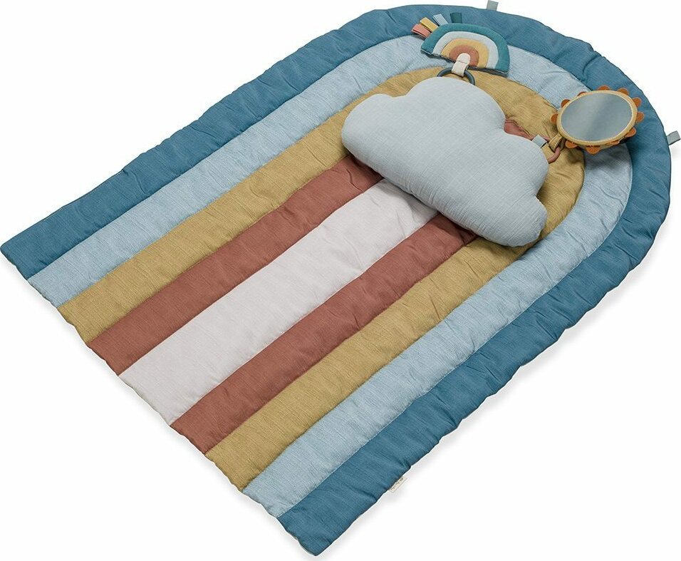 Ritzy Tummy Time Rainbow Mat with Toys