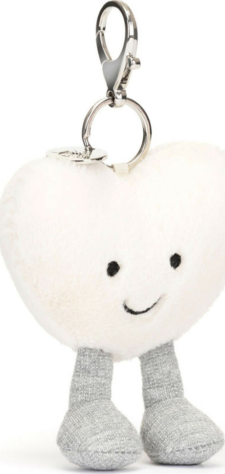 Amuseables Cream Heart Bag Charm