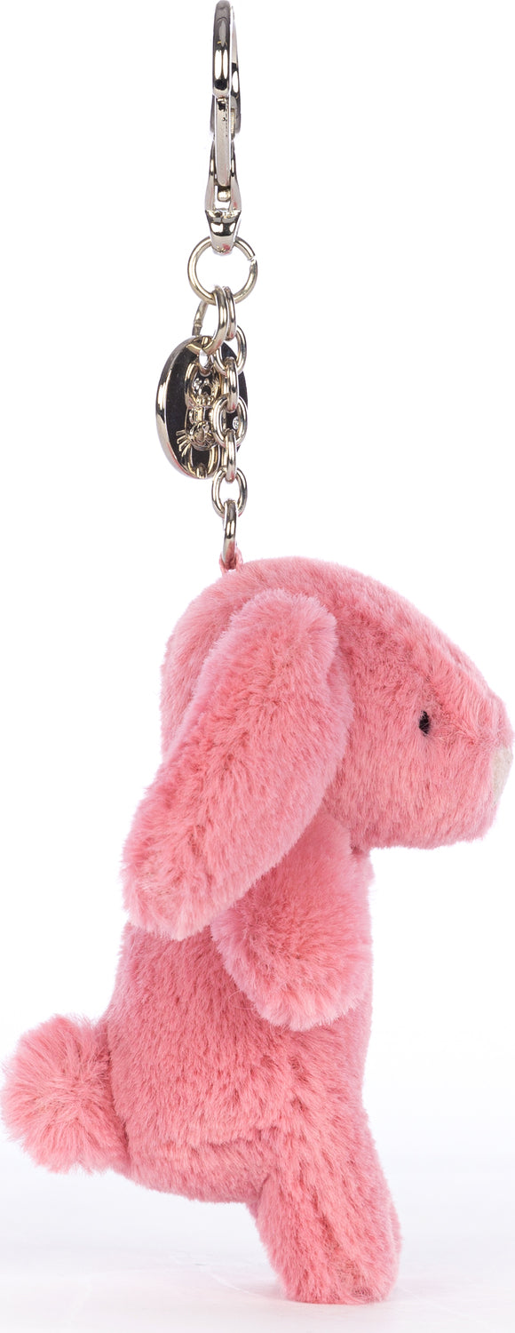 Bashful Bunny Pink Bag Charm