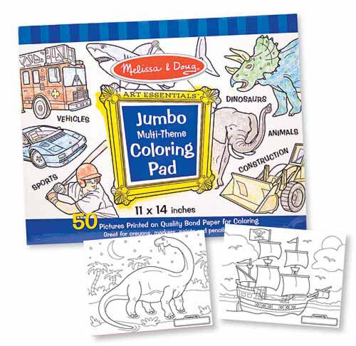 Jumbo Coloring Pad, Blue