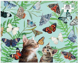 500 Piece Puzzle, Butterfly and Kitten Friends