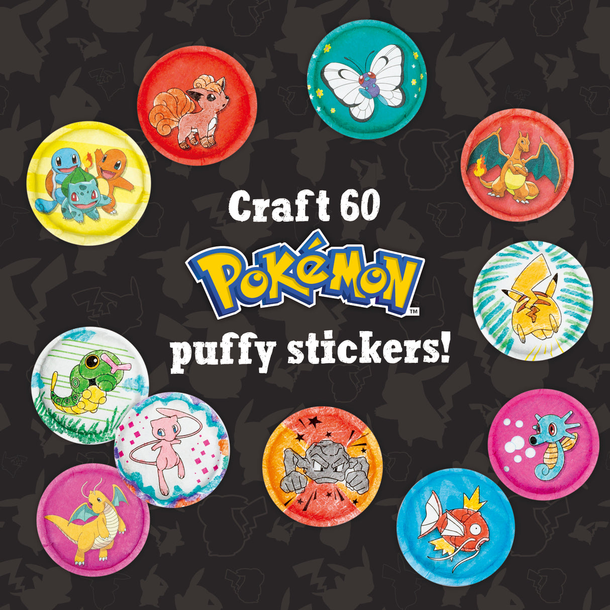 Pokemon Color-In 3D Puffy Stickers