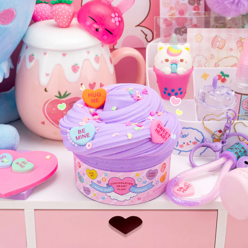 Conversation Heart Fluff Slime