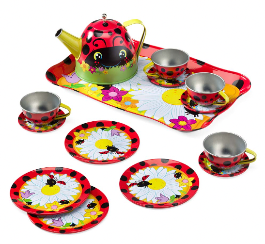 Ladybug Tin Tea Set