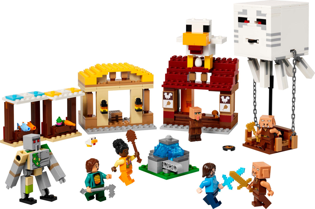LEGO Minecraft: The Ghast Balloon Village Attack